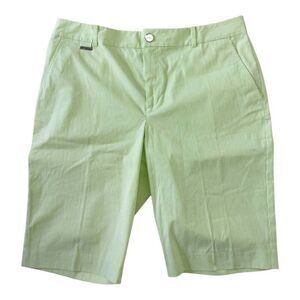LRL Lauren Womens Shorts Sz‎ 10 Golf Walking Green Stripped Active Bermuda